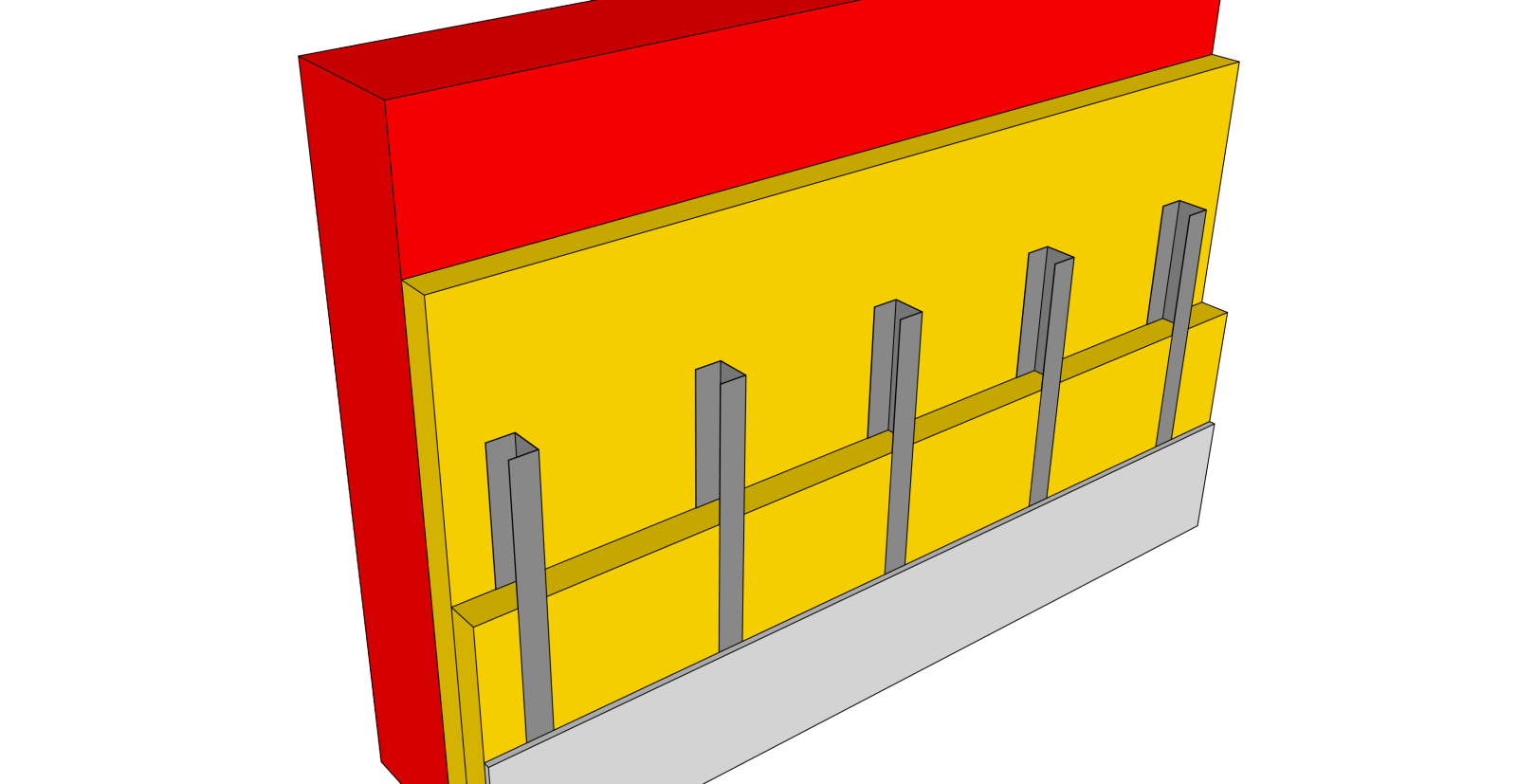 Opbouw wand Metal Studs extra isolatie